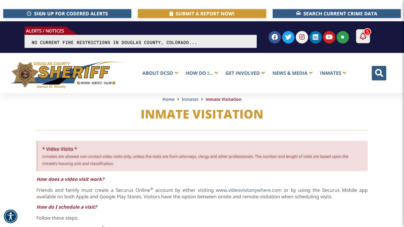 Inmate Visitation - Douglas County Sheriff's Office