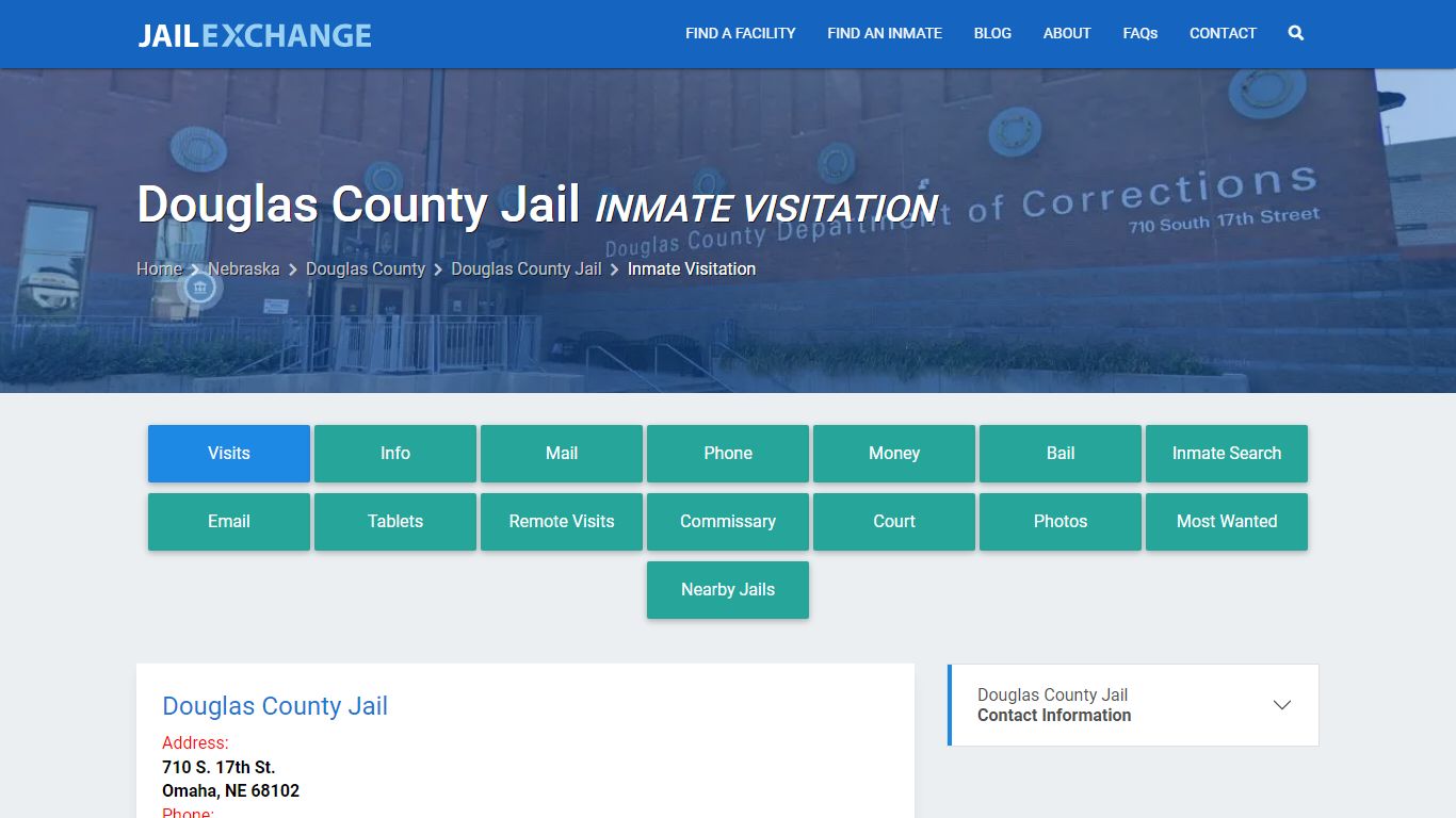 Inmate Visitation - Douglas County Jail, NE - Jail Exchange